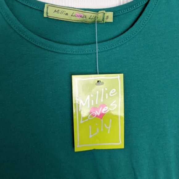 NWT Millie Loves Lilly Teal Green Twirl Dress Size 5 - Picture 4 of 5